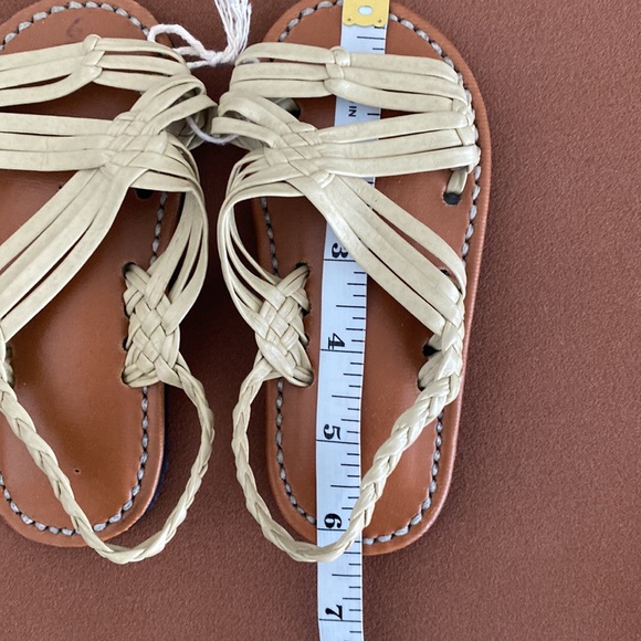 Infant’s Authentic Mexican Handmade Huarache Michoacan Cream Size 2/6 - Picture 4 of 6
